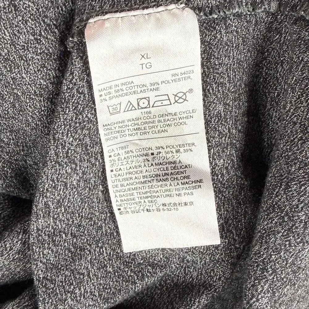 Banana Republic Sweater Pullover Men XL Gray Knit Long Sleeve Crew Neck Cotton